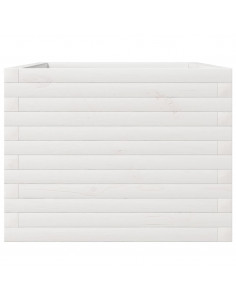 Fioriera da Giardino Bianca 110x60x45,5 cm Legno Massello Pino