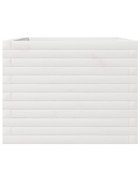 Fioriera da Giardino Bianca 110x60x45,5 cm Legno Massello Pino
