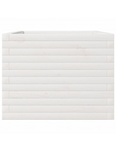 Fioriera da Giardino Bianca 110x60x46 cm Legno Massello di Pino