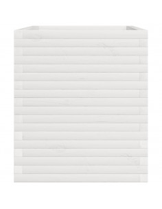 Fioriera da Giardino Bianca 110x60x72 cm Legno Massello di Pino