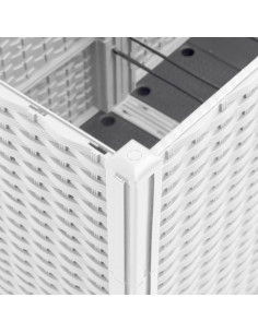 Fioriera da Giardino Bianca 160x40x53 cm in PP