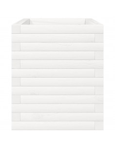 Fioriera da Giardino Bianca 70x40x45,5cm Legno Massello di Pino