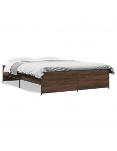 Giroletto Rovere Marrone 150x200cm in Legno Multistrato Metallo 2