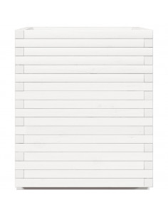 Fioriera da Giardino Bianca 90x60x72,5cm Legno Massello di Pino