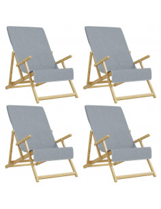 Asciugamani da Spiaggia 4 pz Grigi 60x135 cm in Tessuto 400 GSM 2