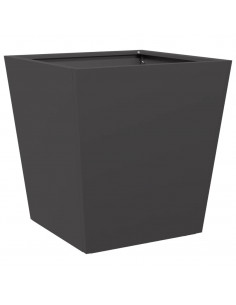 Fioriera da Giardino Nera 40x40x40 cm Acciaio