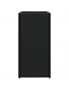 Fioriera da Giardino Nero 30x30x60 cm in Polyrattan