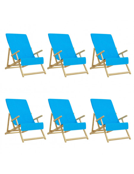 Asciugamani da Spiaggia 6 pz Turchese 60x135 cm Tessuto 400 GSM