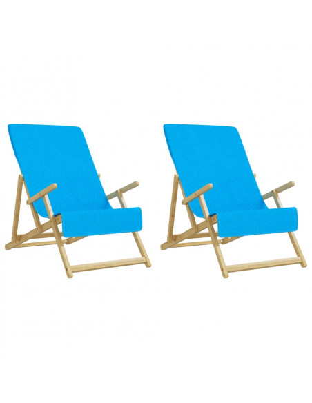 Asciugamani da Spiaggia 2 pz Turchese 60x135 cm Tessuto 400 GSM
