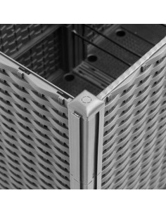 Fioriera Giardino con Traliccio Grigio Chiaro 160x40x140 cm PP