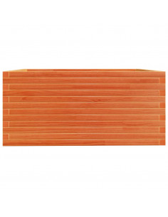 Fioriera Giardino Marrone Cera 100x100x49,5 Legno Massello Pino