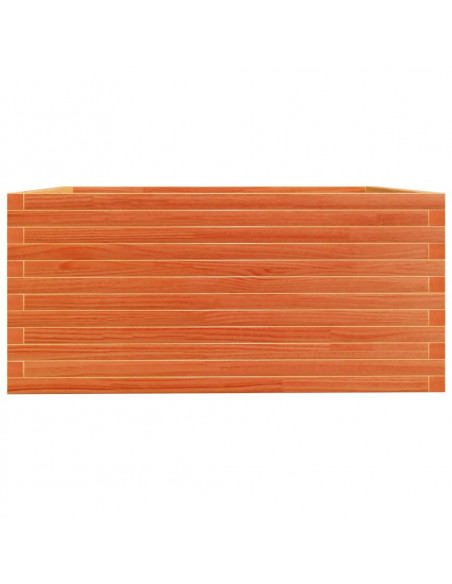 Fioriera Giardino Marrone Cera 100x100x49,5 Legno Massello Pino