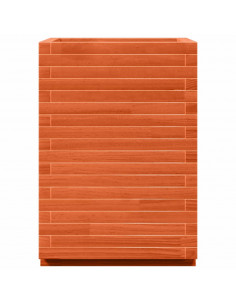 Fioriera Giardino Marrone Cera 50x50x72 cm Legno Massello Pino