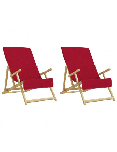 Asciugamani da Spiaggia 2 pz Borgogna 60x135 cm Tessuto 400 GSM