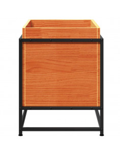 Fioriera Giardino Marrone Cera 60x50x40 cm Legno Massello Pino