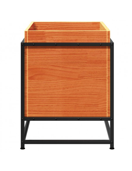 Fioriera Giardino Marrone Cera 60x50x40 cm Legno Massello Pino