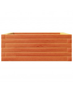 Fioriera Giardino Marrone Cera 60x60x23 cm Legno Massello Pino