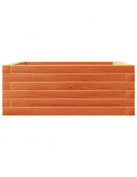 Fioriera Giardino Marrone Cera 60x60x23 cm Legno Massello Pino