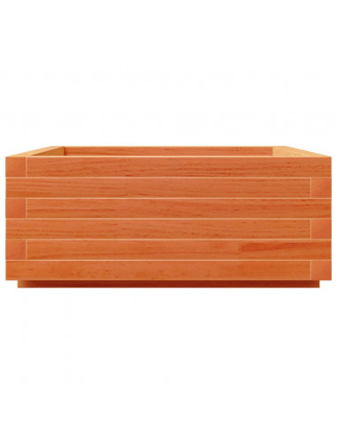 Fioriera Giardino Marrone Cera 60x60x26,5cm Legno Massello Pino