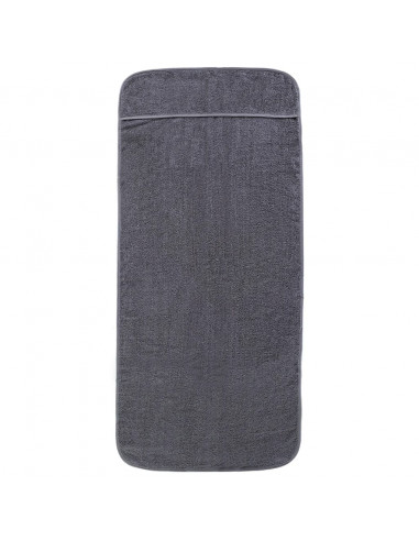 Asciugamani da Spiaggia 6pz Antracite 60x135 cm Tessuto 400 GSM