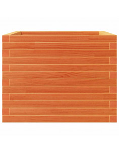 Fioriera Giardino Marrone Cera 60x60x46 cm Legno Massello Pino