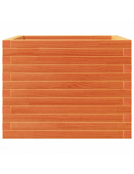 Fioriera Giardino Marrone Cera 60x60x46 cm Legno Massello Pino