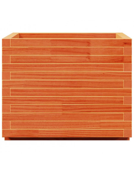 Fioriera Giardino Marrone Cera 60x60x49,5cm Legno Massello Pino