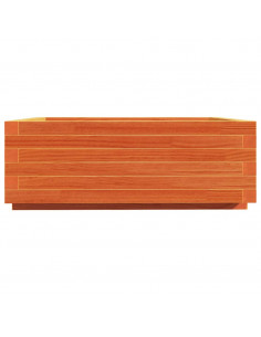 Fioriera Giardino Marrone Cera 70x70x26,5cm Legno Massello Pino