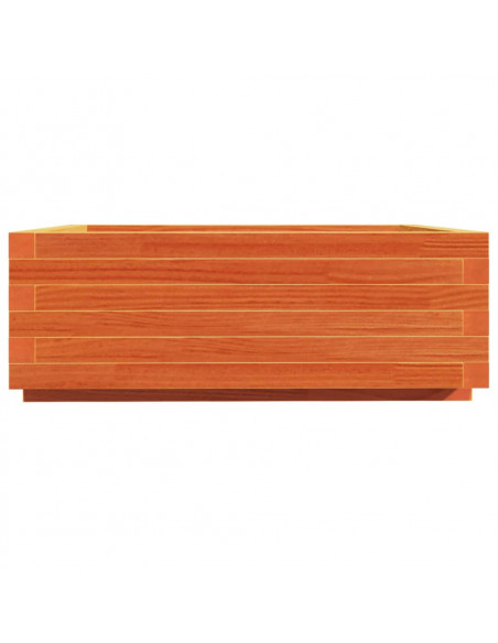Fioriera Giardino Marrone Cera 70x70x26,5cm Legno Massello Pino