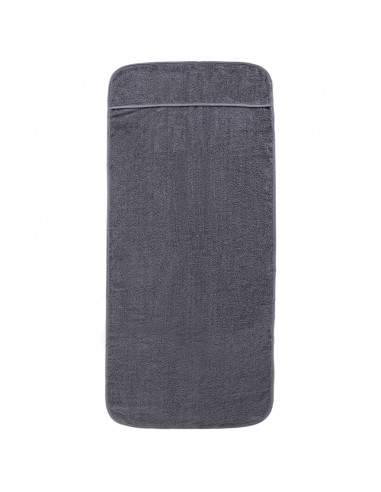 Asciugamani da Spiaggia 4pz Antracite 60x135 cm Tessuto 400 GSM