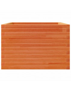 Fioriera Giardino Marrone Cera 70x70x45,5cm Legno Massello Pino