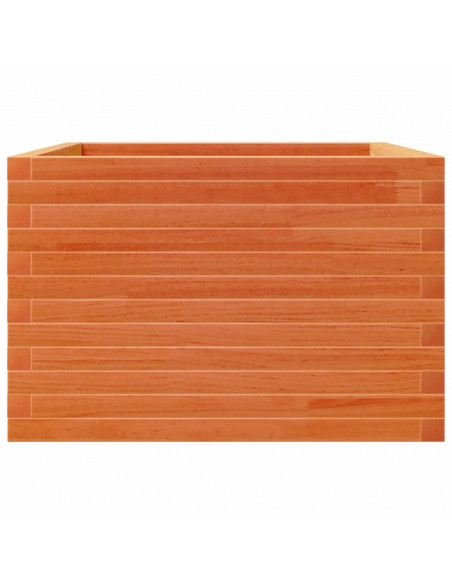 Fioriera Giardino Marrone Cera 70x70x45,5cm Legno Massello Pino