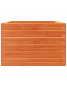 Fioriera Giardino Marrone Cera 70x70x46 cm Legno Massello Pino