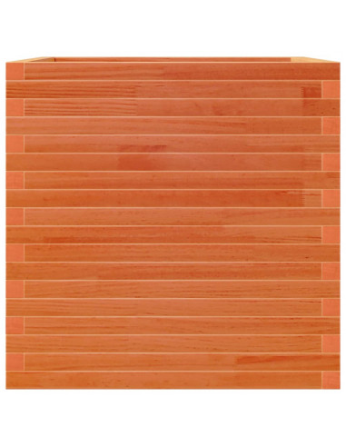 Fioriera Giardino Marrone Cera 70x70x68,5cm Legno Massello Pino
