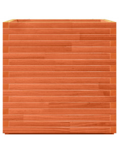 Fioriera Giardino Marrone Cera 70x70x72 cm Legno Massello Pino