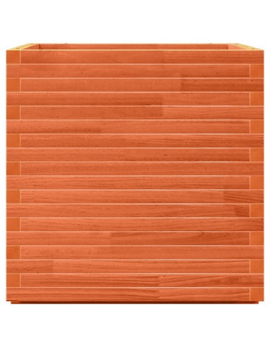 Fioriera Giardino Marrone Cera 70x70x72 cm Legno Massello Pino