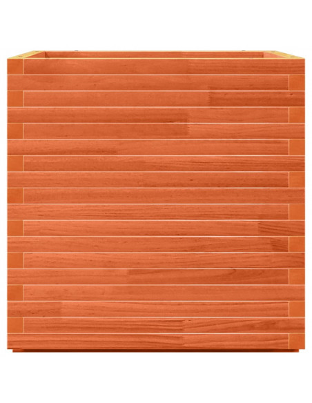 Fioriera Giardino Marrone Cera 70x70x72 cm Legno Massello Pino