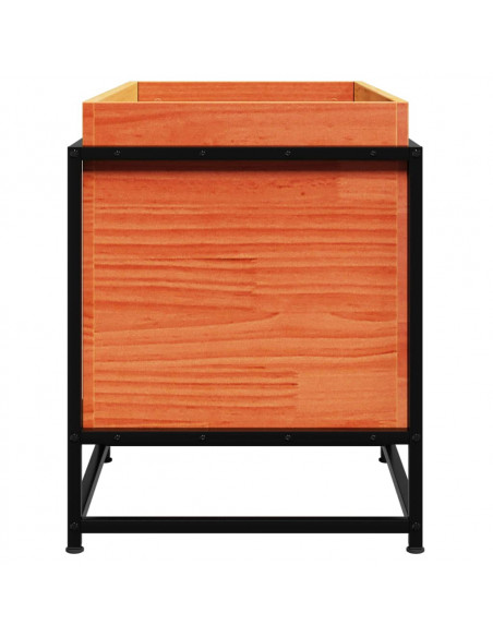 Fioriera Giardino Marrone Cera 80x40x50 cm Legno Massello Pino