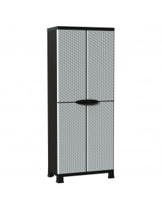 Armadietto in Plastica 68x39x171,5 cm Design Rattan 2