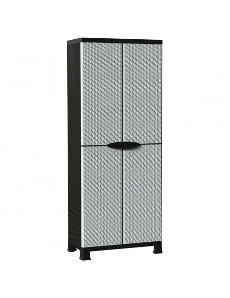 Armadietto in Plastica 68x39x171,5 cm Design Rattan