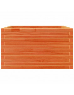 Fioriera Giardino Marrone Cera 80x80x45,5cm Legno Massello Pino