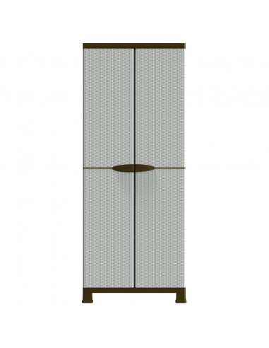 Armadietto in Plastica 68x39x171,5 cm Design Rattan