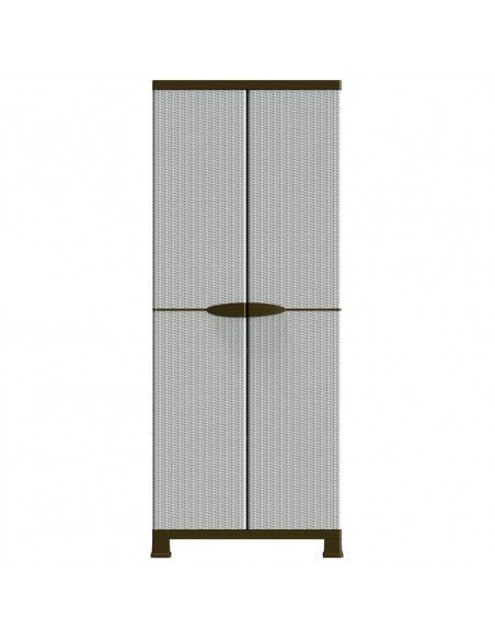 Armadietto in Plastica 68x39x171,5 cm Design Rattan