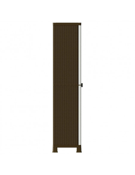 Armadietto in Plastica 68x39x171,5 cm Design Rattan