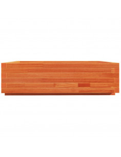 Fioriera Giardino Marrone Cera 90x90x26,5cm Legno Massello Pino
