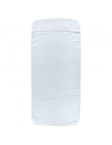 Asciugamani da Spiaggia 2 pz Bianchi 75x200 cm Tessuto 400 GSM