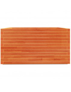 Fioriera Giardino Marrone Cera 90x90x49,5cm Legno Massello Pino