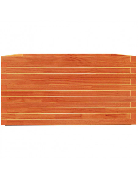 Fioriera Giardino Marrone Cera 90x90x49,5cm Legno Massello Pino