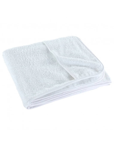 Asciugamani da Spiaggia 2 pz Bianchi 75x200 cm Tessuto 400 GSM