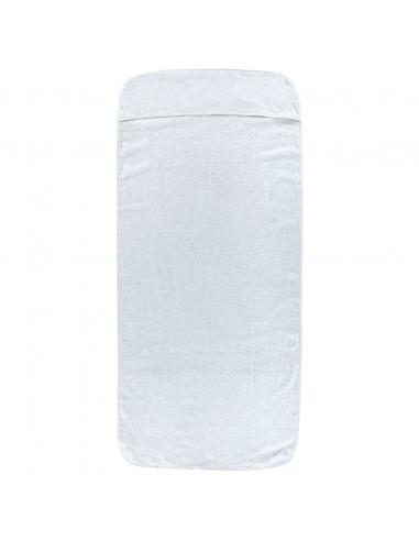 Asciugamani da Spiaggia 2 pz Bianchi 60x135 cm Tessuto 400 GSM